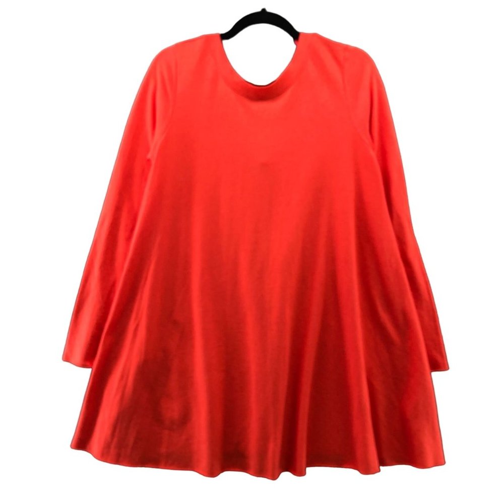 Free People Beach Orange Tunic Sweatshirt Size XS/S Scoop Back Oversized